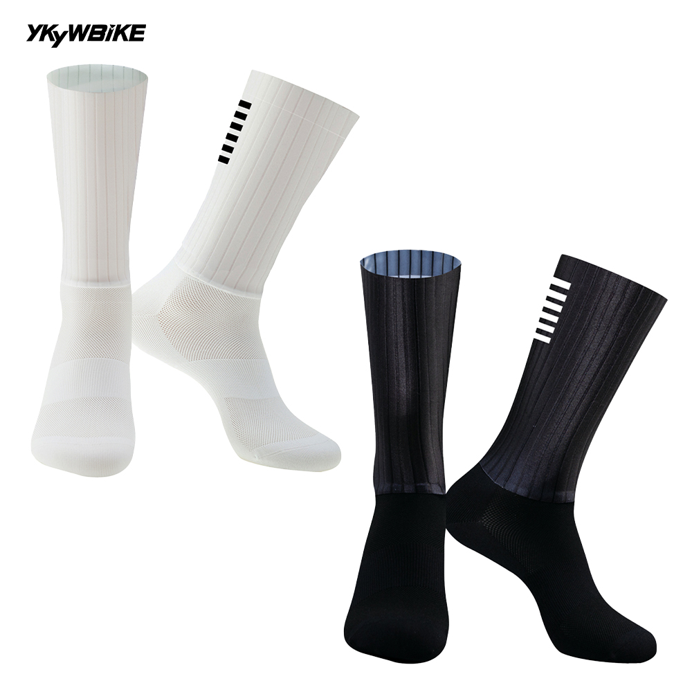 YKYW Black White Anti Slip Sil - Mountain Biking Socks ulasan dan harga