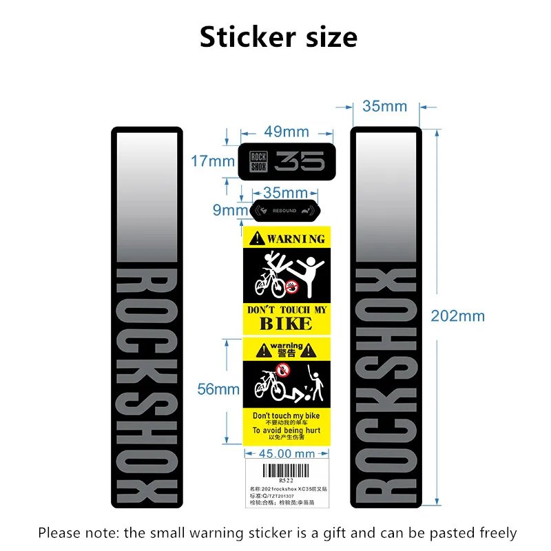RockShox XC35 MTB Fork Sticker - Mountain Biking Quotes ulasan dan harga